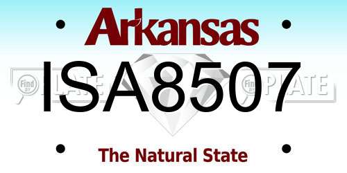 ISA8507 Arkansas License Plate
