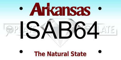 ISAB64 Arkansas License Plate