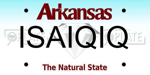 ISAIQIQ Arkansas License Plate