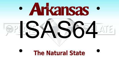 ISAS64 Arkansas License Plate