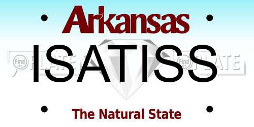 ISATISS Arkansas License Plate