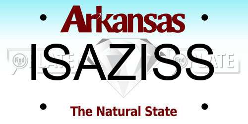 ISAZISS Arkansas License Plate