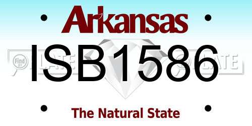 ISB1586 Arkansas License Plate