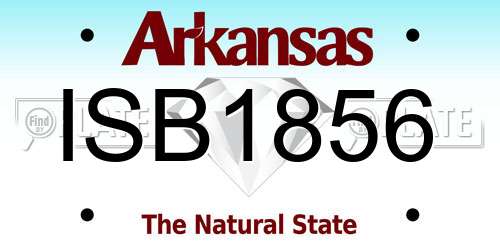 ISB1856 Arkansas License Plate