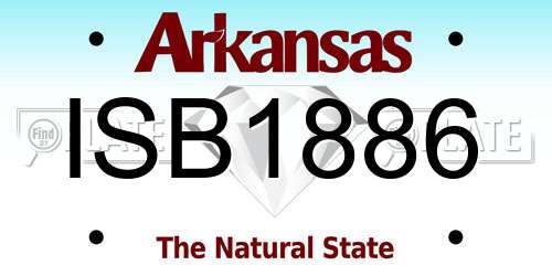 ISB1886 Arkansas License Plate