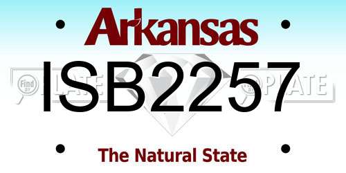 ISB2257 Arkansas License Plate