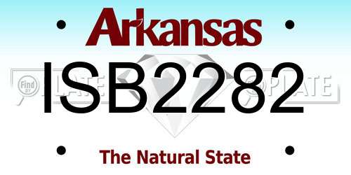 ISB2282 Arkansas License Plate