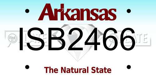 ISB2466 Arkansas License Plate