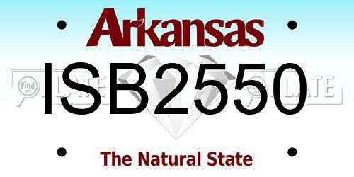ISB2550 Arkansas License Plate