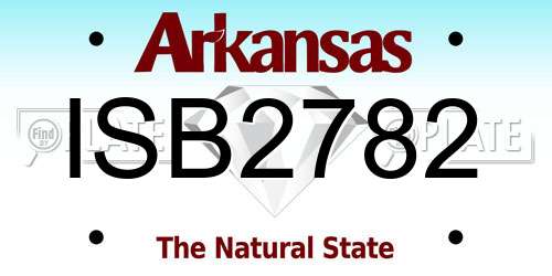 ISB2782 Arkansas License Plate