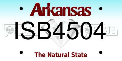 ISB4504 Arkansas License Plate