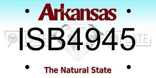 ISB4945 Arkansas License Plate