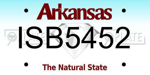 ISB5452 Arkansas License Plate