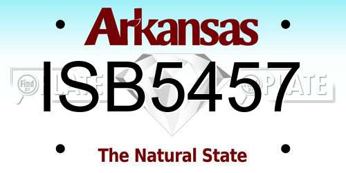 ISB5457 Arkansas License Plate