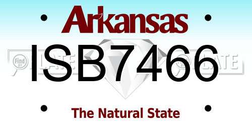 ISB7466 Arkansas License Plate