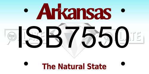 ISB7550 Arkansas License Plate
