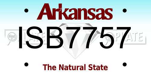 ISB7757 Arkansas License Plate