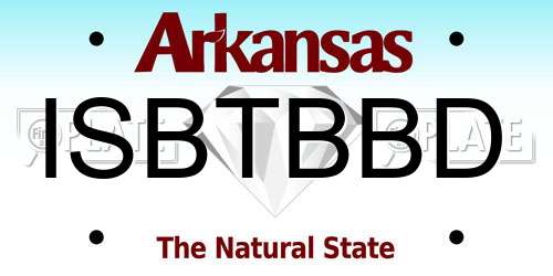 ISBTBBD Arkansas License Plate