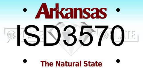 ISD3570 Arkansas License Plate