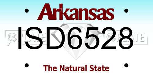 ISD6528 Arkansas License Plate