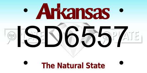 ISD6557 Arkansas License Plate