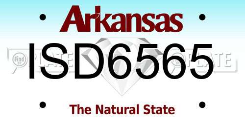 ISD6565 Arkansas License Plate