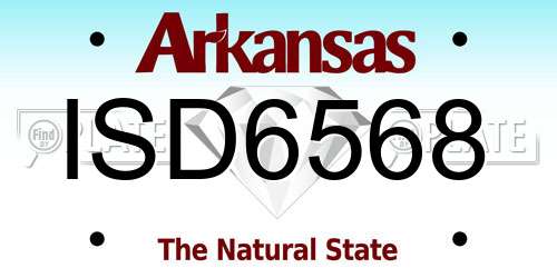 ISD6568 Arkansas License Plate