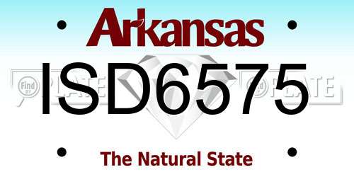 ISD6575 Arkansas License Plate