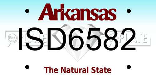 ISD6582 Arkansas License Plate
