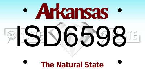 ISD6598 Arkansas License Plate
