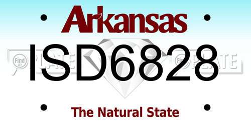ISD6828 Arkansas License Plate