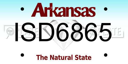ISD6865 Arkansas License Plate