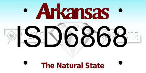 ISD6868 Arkansas License Plate