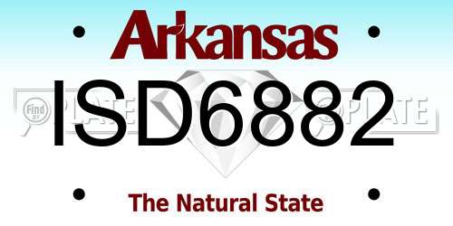 ISD6882 Arkansas License Plate