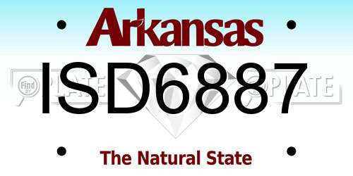 ISD6887 Arkansas License Plate