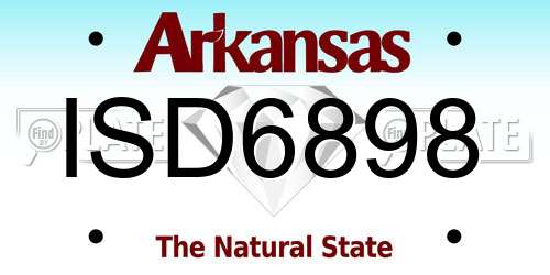 ISD6898 Arkansas License Plate