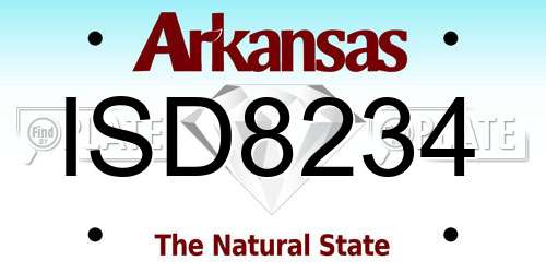 ISD8234 Arkansas License Plate