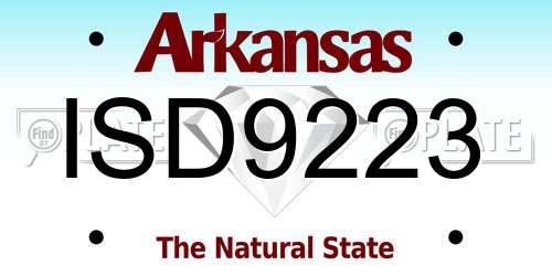 ISD9223 Arkansas License Plate