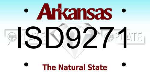 ISD9271 Arkansas License Plate