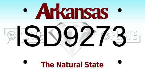 ISD9273 Arkansas License Plate