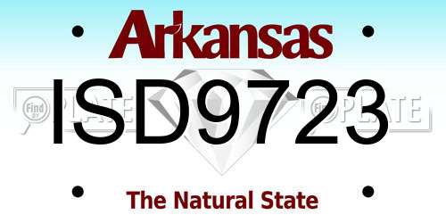 ISD9723 Arkansas License Plate