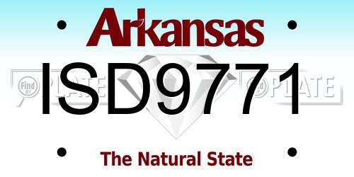 ISD9771 Arkansas License Plate