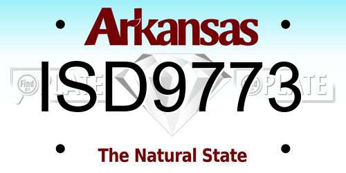 ISD9773 Arkansas License Plate