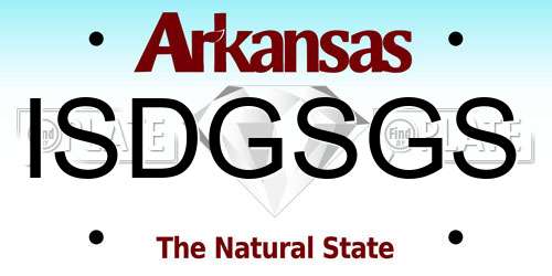 ISDGSGS Arkansas License Plate