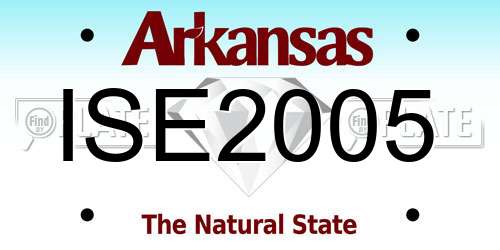 ISE2005 Arkansas License Plate