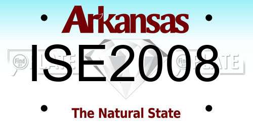 ISE2008 Arkansas License Plate