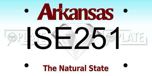 ISE251 Arkansas License Plate