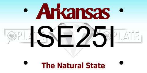 ISE25I Arkansas License Plate