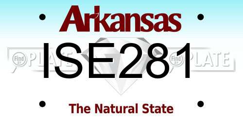 ISE281 Arkansas License Plate