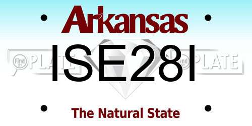 ISE28I Arkansas License Plate